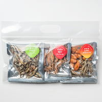 ごまいりこ・干しべいか・ひび辛大柿と小魚 お試し3袋セット