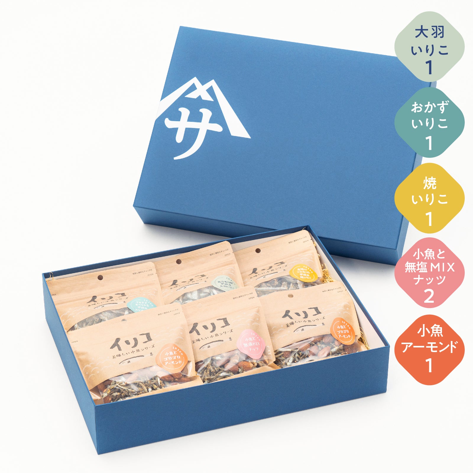 美味しい小魚シリーズギフトセット（小魚と無塩MIXナッツ2袋版